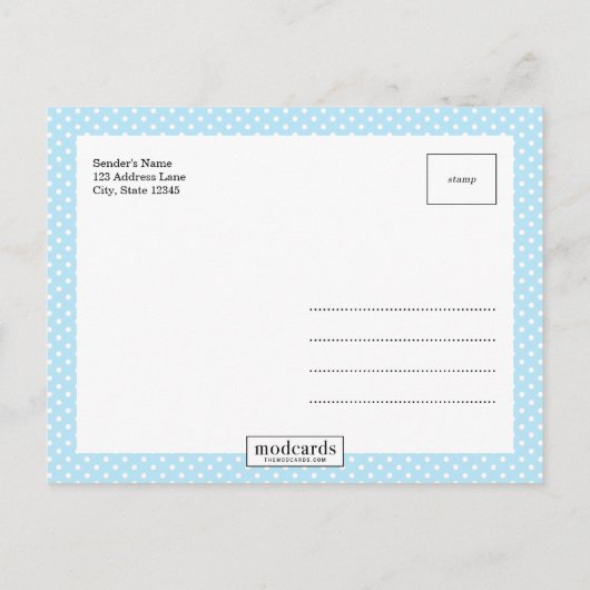 hallo Aankondiging van moderne geboorte (Achterkant)