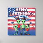 Hallo Aardbewoners Canvas Afdruk (Voorkant)