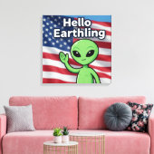 Hallo Aardsling  Canvas Afdruk (Insitu (Woonkamer))