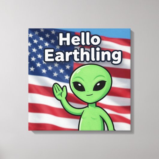 Hallo Aardsling Canvas Afdruk (Voorkant)