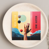 Hallo Abstractste Trendy Uniek Vierkante Visitekaartje