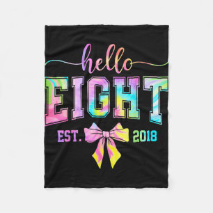 Hallo acht est 2018 8e verjaardag coquette 8 jaar fleece deken
