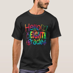 hallo achtste gedeclasseerde kleurstof komt terug t-shirt