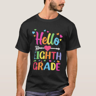 hallo Achtste graad terug naar school leraar stude T-shirt