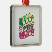 Hallo achtste klas metalen ornament (Rechts)