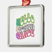 Hallo achtste klas metalen ornament (Links)
