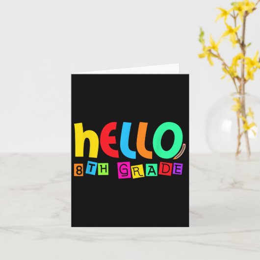 Hallo Achtste leerjaar terug naar school voor stud Kaart (Gele Bloem)