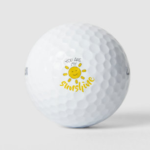 Hallo Afbeelding Geel Hand getrokken Sun Golfballen