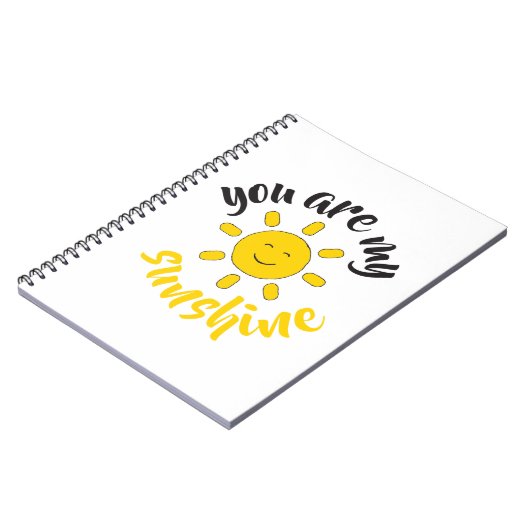 Hallo Afbeelding Geel Hand getrokken Sun Notitieboek (Linkerzijde)