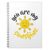 Hallo Afbeelding Geel Hand getrokken Sun Notitieboek (Voorkant)