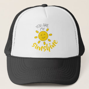 Hallo Afbeelding Geel Hand getrokken Sun Trucker Pet