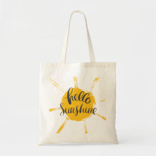 Hallo Afbeelding Geel HandDrawn Sun Tote Bag