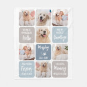 Hallo Afbeelding Pet Dog Memorial Favoriet Fleece Deken (Voorkant)