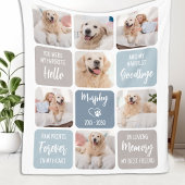Hallo Afbeelding Pet Dog Memorial Favoriet Fleece Deken
