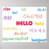 hallo afdrukken poster (Voorkant)