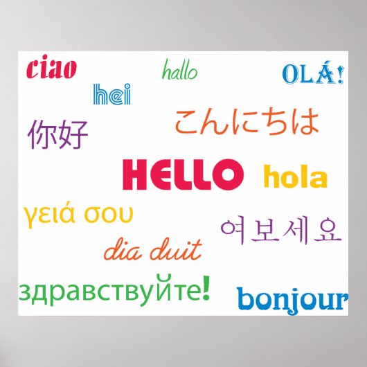 hallo afdrukken poster (Voorkant)