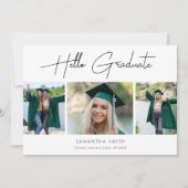 Hallo Afgestudeerde Moderne Calligrafie 3 Foto Afg Aankondiging (Voorkant)