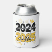 Hallo Afscheid 2024 2025 Vuurwerk Gelukkig Nieuwja Blikjeskoeler (Blikje Voorkant)