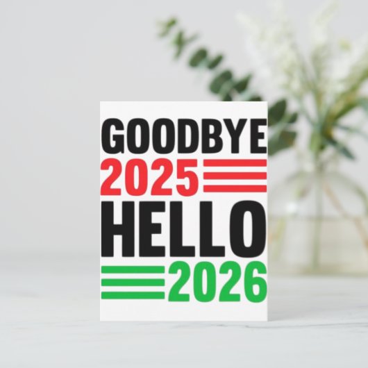 Hallo Afscheid 2025 2026 – Een frisse ster vieren Feestdagenkaart (Staand voorkant)