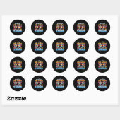 Hallo Afscheid 3e klas Afstuderen laatste dag Ronde Sticker (Vel)