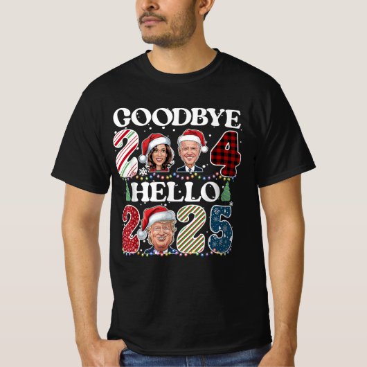 Hallo Afscheid Biden Harris 2024 T-shirt (Voorkant)