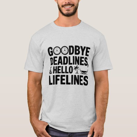 Hallo Afscheid Deadlines T-shirt (Voorkant)
