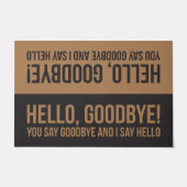 hallo, afscheid deurmat (Voorkant)