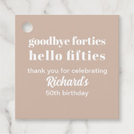 Hallo Afscheid Forties 50ste verjaardag Bedankjes Labels