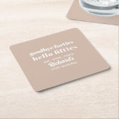 Hallo Afscheid Forties 50ste verjaardag Kartonnen Onderzetters (Schuin)