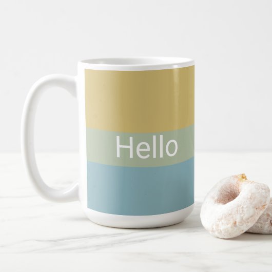 Hallo Afscheid Khaki kleurenpalet Minimal Classy Koffiemok (Met donut)
