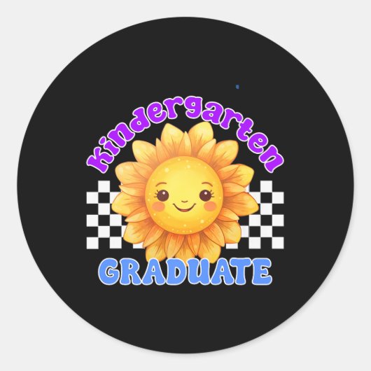 Hallo Afscheid kleuterschool Ronde Sticker (Voorkant)
