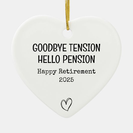 Hallo Afscheid Tension Keramisch Ornament (Voorkant)