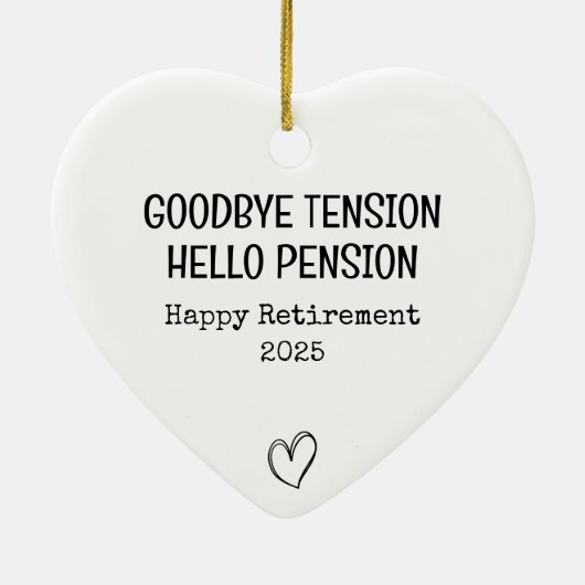 Hallo Afscheid Tension Keramisch Ornament (Achterkant)