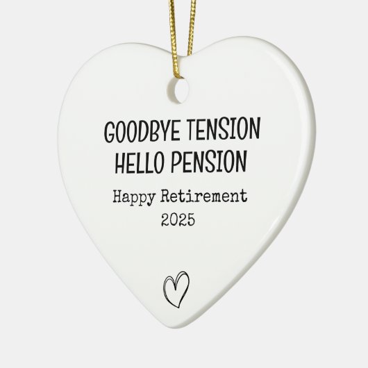 Hallo Afscheid Tension Keramisch Ornament (Links)