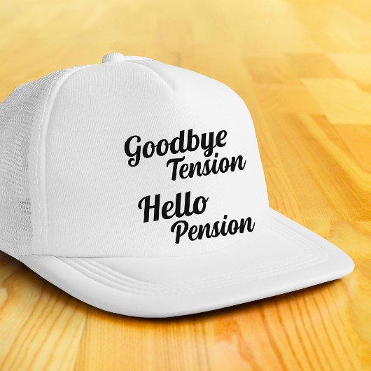 Hallo Afscheid Tension Pension Funny White Pet