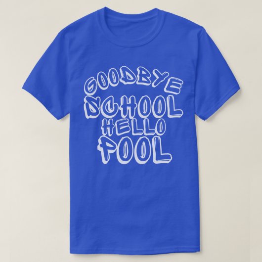 Hallo Afscheid van de school T-shirt (Design voorkant)
