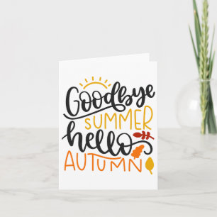 Hallo Afscheid zomer Autumn Herfst Autumn Thanksgi Kaart