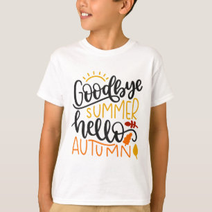 Hallo Afscheid zomer Autumn Herfst Autumn Thanksgi T-shirt