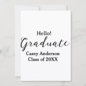 Hallo afstudeerklas van 20XX naam gefeliciteerd st Aankondiging (Voorkant)