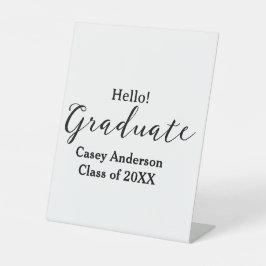 Hallo afstudeerklas van 20XX naam gefeliciteerd st Reclamebord Met Voetstuk