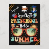 Hallo Afstuderen Custom Goodbye Preschool Aankondigingskaart (Voorkant)
