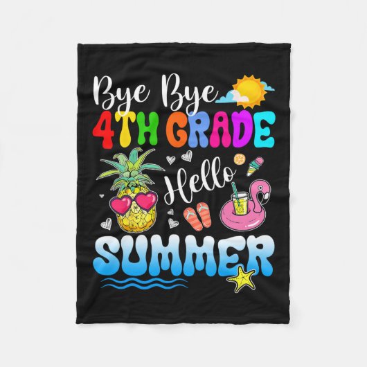 Hallo Afstuderen Doei doei 4e klas leraar Fleece Deken (Voorkant)