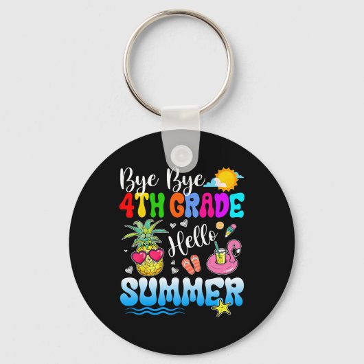 Hallo Afstuderen Doei doei 4e klas leraar Sleutelhanger (Voorkant)