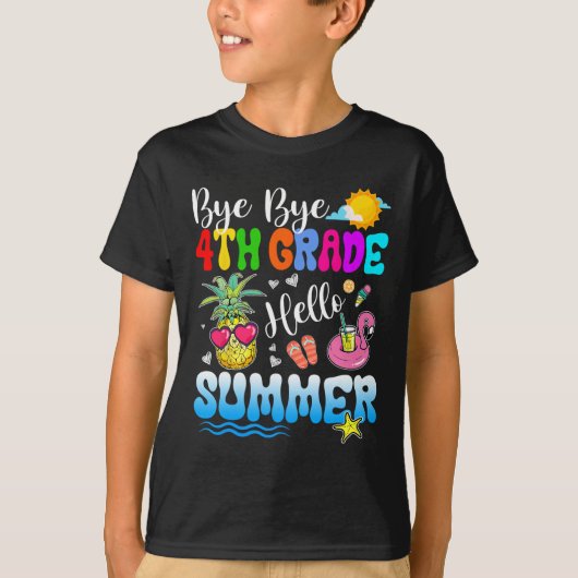 Hallo Afstuderen Doei doei 4e klas leraar T-shirt (Voorkant)