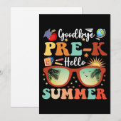 Hallo Afstuderen Funny Goodbye Pre-k Aankondiging (Voorkant / Achterkant)