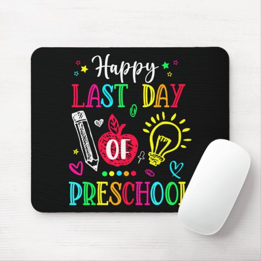 Hallo Afstuderen Laatste dag van Preschool Muismat (Met muis)