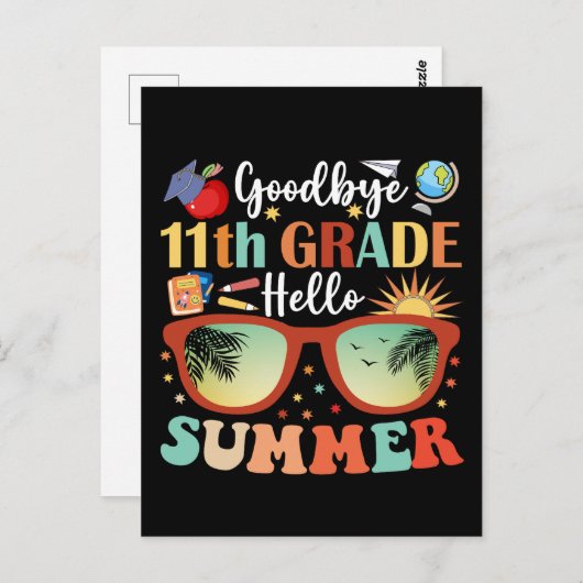 Hallo Afstuderen Vaarwel 11e Grade Briefkaart (Voorkant / Achterkant)