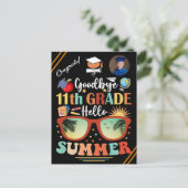 Hallo Afstuderen Vaarwel 11e klas Aankondigingskaart (Staand voorkant)