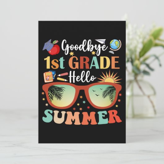 Hallo Afstuderen Vaarwel 1e klas Aankondiging (Staand voorkant)