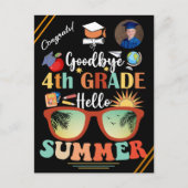 Hallo Afstuderen Vaarwel 4e klas Aankondigingskaart (Voorkant)